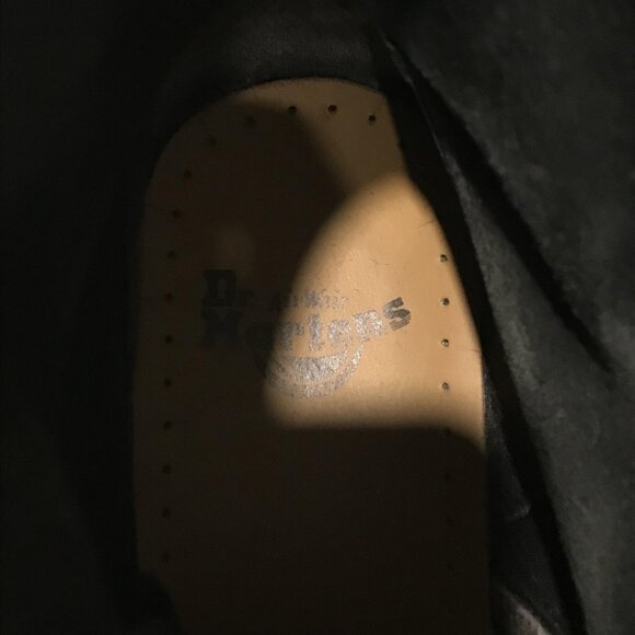 Dr. Martens Boots Womens 7.5 US Size 6 EU 38 Blue Leather Lace Up Combat Shoes - Picture 7 of 10